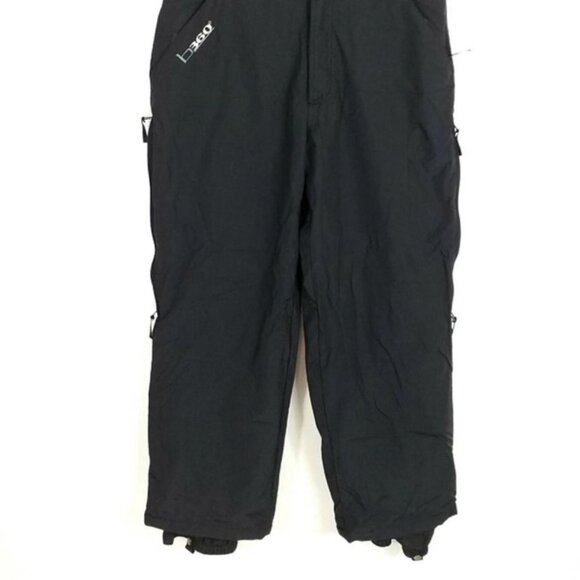 B360 Aquaphile Black Lined Nylon Adjustable Waist Snow Pants Mens Medium - Picture 2 of 16